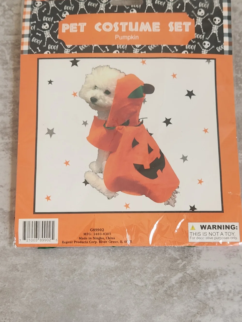 Pumpkin Dog Halloween Costume - Orange Hooded Jack-O'-Lantern S/M